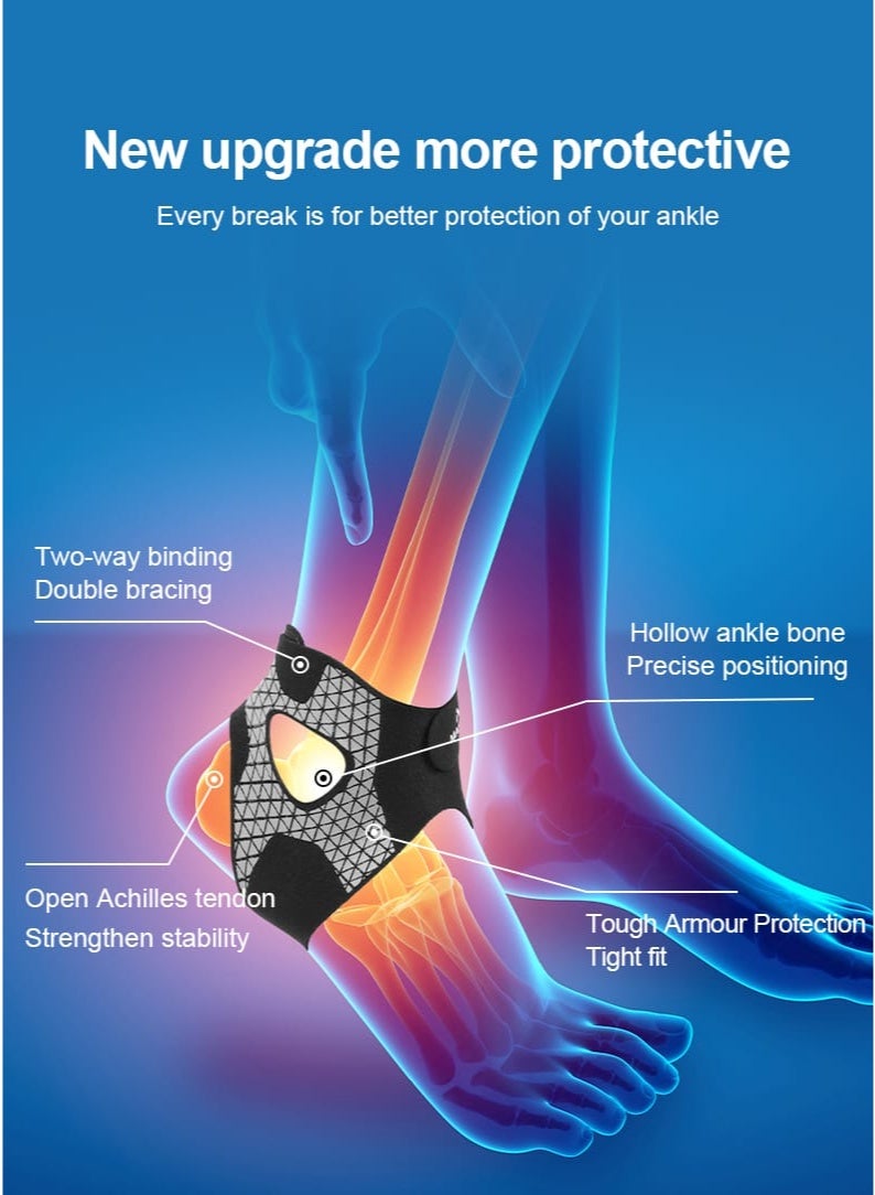Maseda Adjustable Sports Ankle Brace for Men and Women, Comfortable Compression Ankle Support for Achilles Tendon and Sprained Ankle, Breathable Single Ankle Brace for Active Use (Pink, M) - Image 3